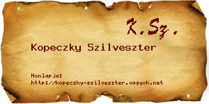 Kopeczky Szilveszter névjegykártya